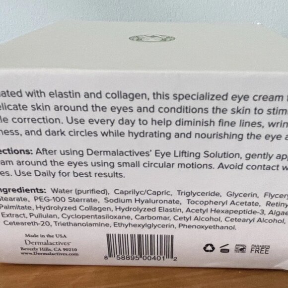 Dermalactives Purifying Eye Cream Rejuvenation Effect 1.75 oz New Box Reg. $260 - Picture 3 of 3